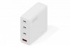 Ładowarka sieciowa/zasilacz USB GaN 140W, 3x USB-C, 1x USB-A, Biała